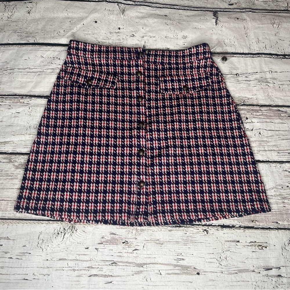Modcloth Houndstooth Mini Skirt Size M - Picture 9 of 10
